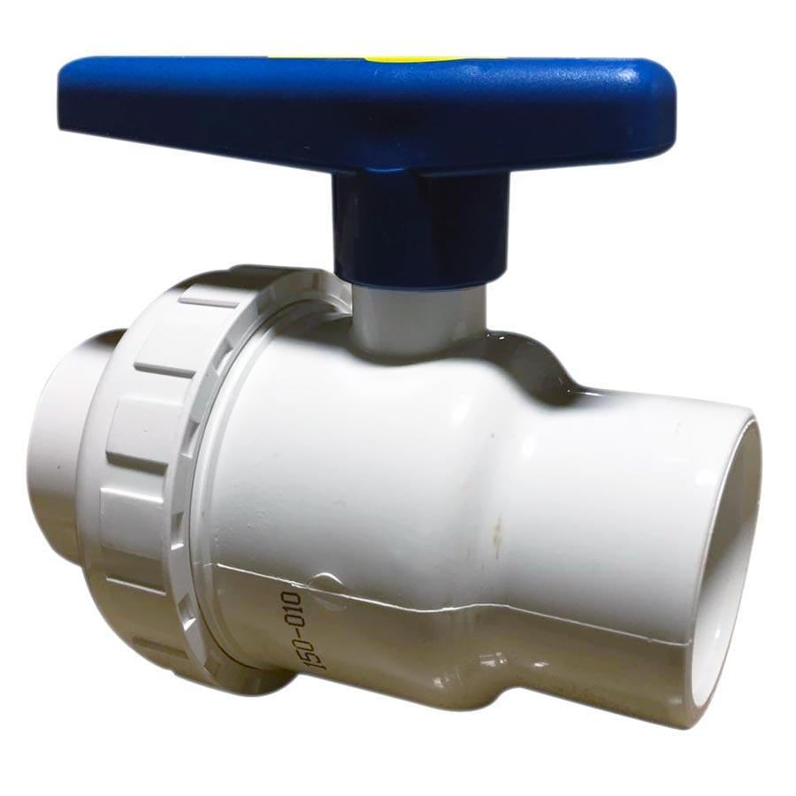 1 1/2" Pvc S.U. Ball Valves S/S